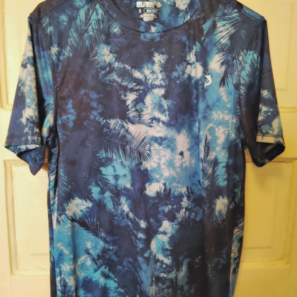 Reel Legends Blue Tie-Dye Men's Tee